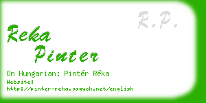 reka pinter business card