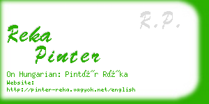 reka pinter business card